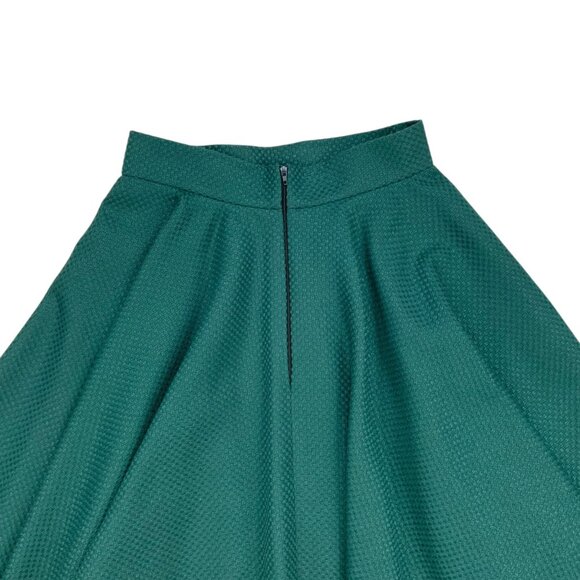 Laura Galic Skirt 40 US/10 Green A-Line Full Knee Length Heritage Fall Fashion - Picture 8 of 11